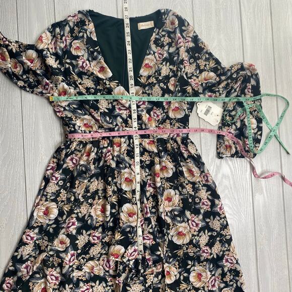 Altar’d State Women's Black Floral Romper with Maxi Half Skirt Size Large NEW - Picture 7 of 12